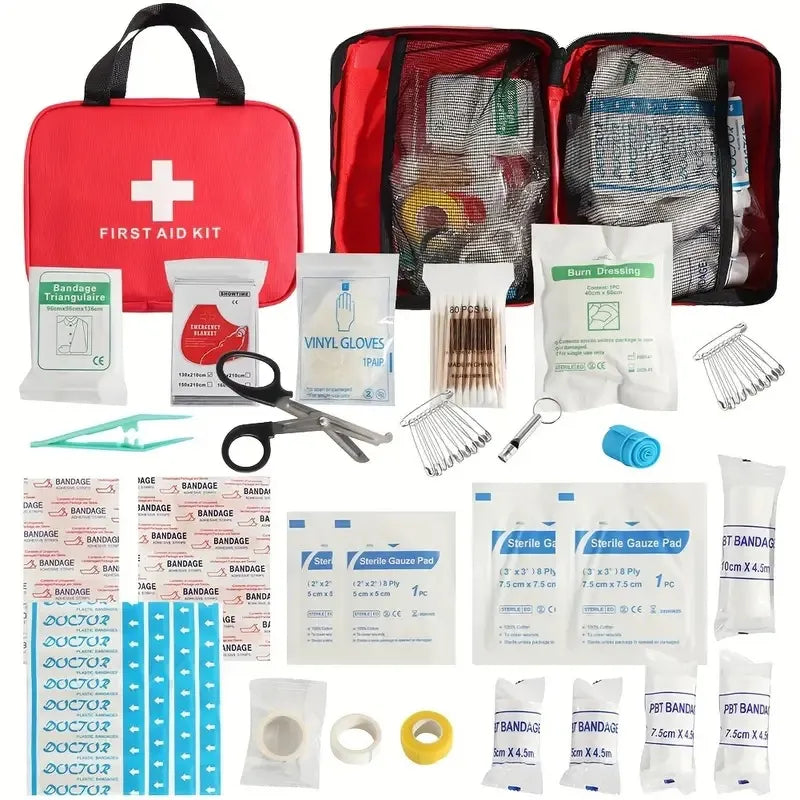 Large Portable Medical Emergency Kit for Travel & Car