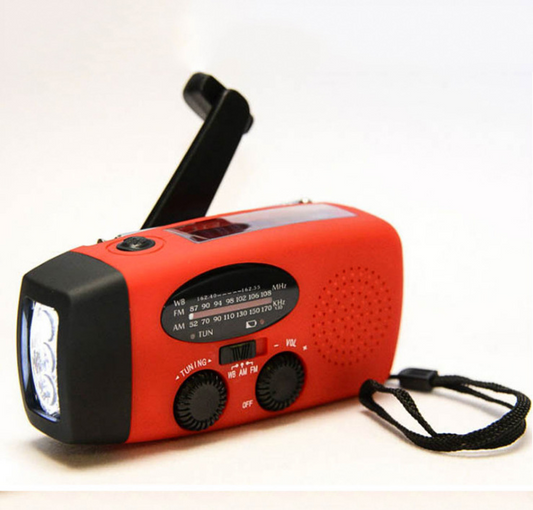 Solar Wind Up Radio Torch USB Charger