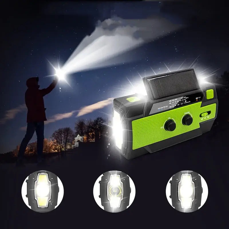 Solar Hand Crank Wind-Up Radio and Wind-Up Torch
