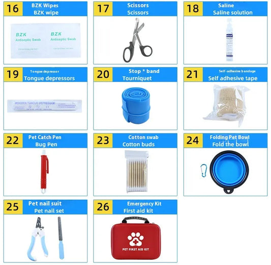 Portable Pet Emergency Wound Care Kit