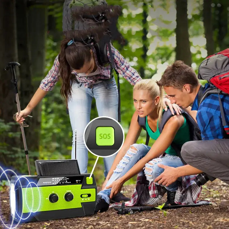 Solar Hand Crank Wind-Up Radio and Wind-Up Torch