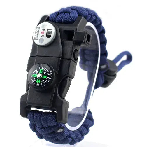 Adjustable Braided Parachute Cord Bracelet With Survival Kit