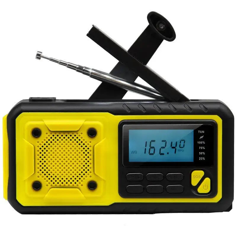 Solar Emergency Hand-Crank Radio Lamp Torch USB Power 4000mAh