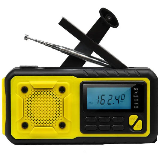 Solar Emergency Hand-Crank Radio Lamp Torch USB Power 4000mAh