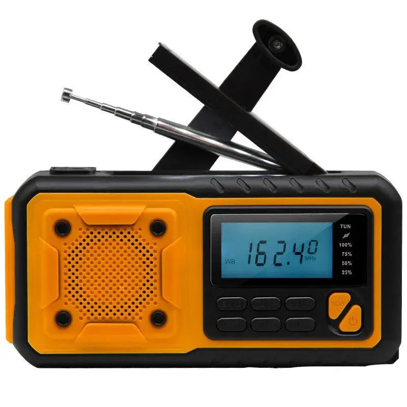Solar Emergency Hand-Crank Radio Lamp Torch USB Power 4000mAh